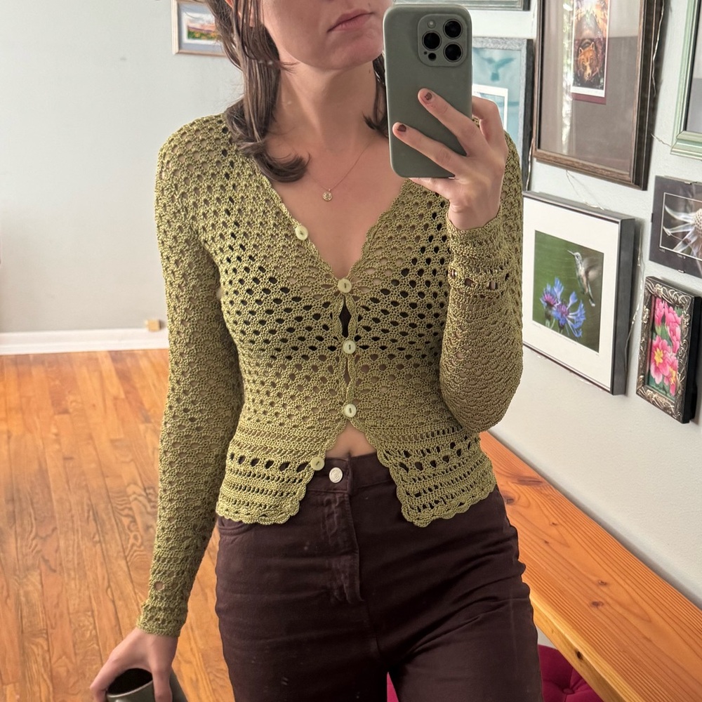 Vintage Grace Knitwear Cardigan Top Small